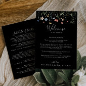 Colorful Garden Wildflower Wedding Welcome Letter