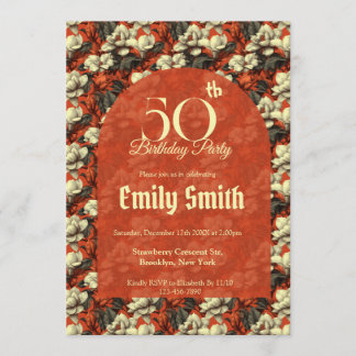 Colorful Gardenias Aesthetic Her Birthday Einladung