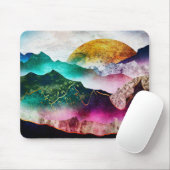 Colorful Gemstone Mountains Mousepad (Mit Mouse)