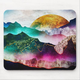 Colorful Gemstone Mountains Mousepad