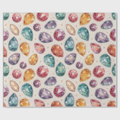 Colorful Gemstone Pattern (1) Geschenkpapier (Flach)