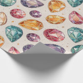 Colorful Gemstone Pattern (1) Geschenkpapier (Ecke)