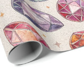 Colorful Gemstone Pattern (1) Geschenkpapier (Rolleneckpunkt)