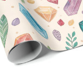 Colorful Gemstone Pattern (2) Geschenkpapier (Rolleneckpunkt)