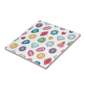 Colorful Gemstone Pattern (3) Fliese (Seite)