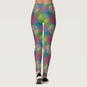 Colorful Geometric Abstract Circles On Green Leggings (Rückseite)