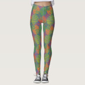 Colorful Geometric Abstract Circles On Purple Leggings (Vorderseite)
