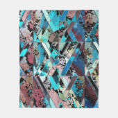Colorful Geometric Abstract Pattern Fleecedecke (Vorderseite)