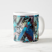 Colorful Geometric Abstract Pattern Jumbo-Tasse (Vorderseite Rechts)
