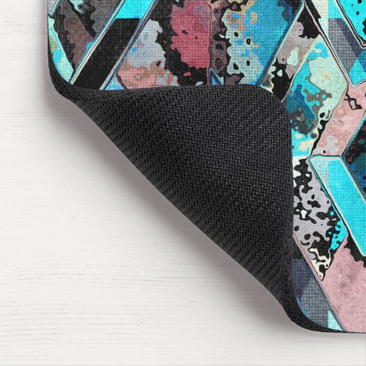 Colorful Geometric Abstract Pattern Mousepad (Ecke)