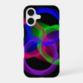 Colorful Geometric Blend iPhone 16 Case Hülle (Rückseite)