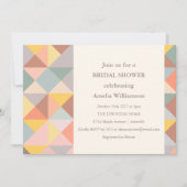 Colorful Geometric Bridal Shower Party Template Einladung (Vorderseite)