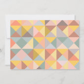 Colorful Geometric Bridal Shower Party Template Einladung (Rückseite)