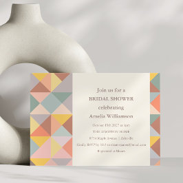 Colorful Geometric Bridal Shower Party Template Einladung
