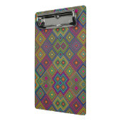 Colorful geometric clipboard with vibrant diamond  mini klemmbrett (Gewinkelt2)