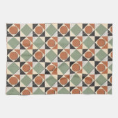 Colorful geometric collage with marble textures geschirrtuch (Horizontal)