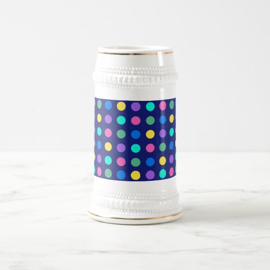 Colorful Geometric Dots Design -  Bierglas (Mittel)