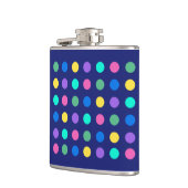 Colorful Geometric Dots Drinkware Design - Flachmann (Links)