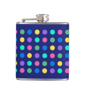 Colorful Geometric Dots Drinkware Design - Flachmann (Vorderseite)
