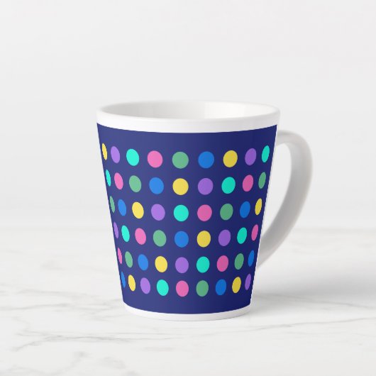 Colorful Geometric Dots Drinkware Design - Milchtasse (Rechte Ecke)