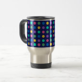 Colorful Geometric Dots Drinkware Design - Reisebecher (Vorderseite Links)