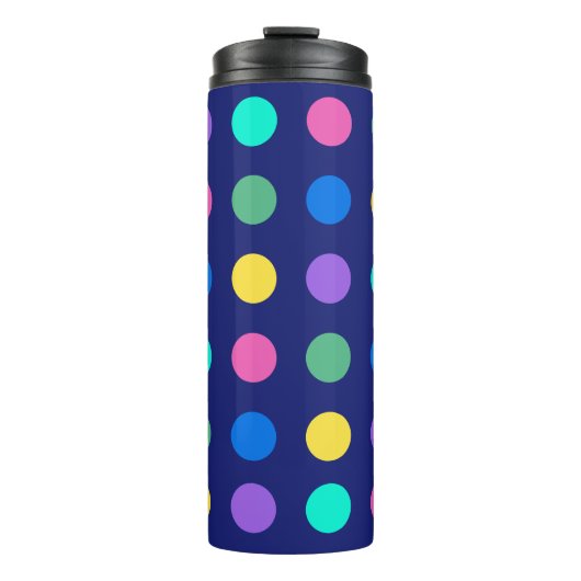 Colorful Geometric Dots Drinkware Design - Thermosbecher (Vorderseite)
