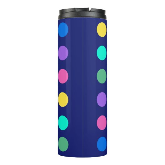 Colorful Geometric Dots Drinkware Design -  Thermosbecher (Rückseite)