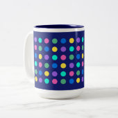 Colorful Geometric Dots Drinkware Design - Zweifarbige Tasse (Vorderseite Links)