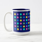 Colorful Geometric Dots Drinkware Design - Zweifarbige Tasse (Links)