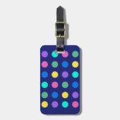 Colorful Geometric Dots Gepäckanhänger (Vorderseite vertikal)