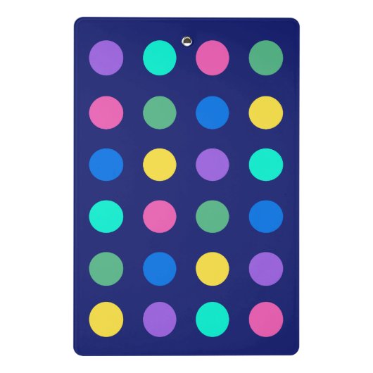 Colorful Geometric Dots Mini Klemmbrett (Rückseite)