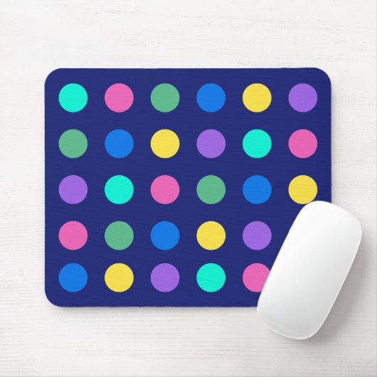 Colorful Geometric Dots Mousepad (Mit Mouse)