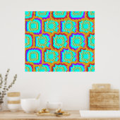 Colorful Geometric Glitch Pattern  Poster (Küche)