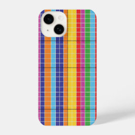 Colorful Geometric Grid Pattern Phone Case – Moder iPhone 14 Hülle