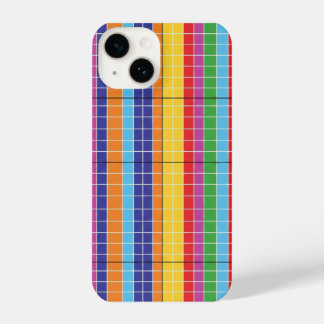 Colorful Geometric Grid Pattern Phone Case – Moder iPhone 14 Hülle