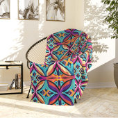 Colorful Geometric Kaleidoscope Bohemian Fleecedecke