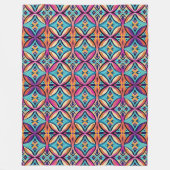 Colorful Geometric Kaleidoscope Bohemian Fleecedecke (Vorderseite)