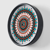 Colorful Geometric Mandala Art-46456 Large Clock Uhr (Winkel)