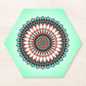 Colorful Geometric Mandala Art-46456 Untersetzer (Vorderseite)