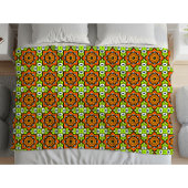 Colorful geometric mandala pattern fleecedecke
