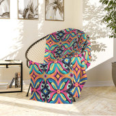 Colorful Geometric Ornate Bohemian Fleecedecke