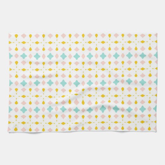 Colorful geometric pastel pattern geschirrtuch (Horizontal)