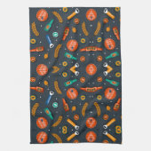 Colorful geometric pattern on a dark background geschirrtuch (Vertikal)