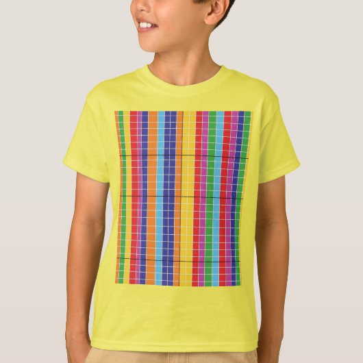 Colorful Geometric Pattern T-Shirt on Yellow | Bol (Vorderseite)