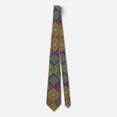 Colorful geometric pattern tie displayed front  krawatte (Vorderseite)