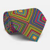 Colorful geometric pattern tie displayed front  krawatte (Gerollt)