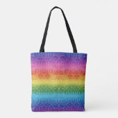 Colorful Geometric Pattern Tote Bag – Modern Rainb Tasche (Rückseite)