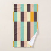 Colorful geometric pattern with vertical stripes  badhandtuch set (Handtuch)