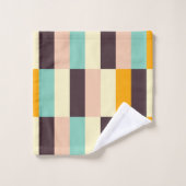 Colorful geometric pattern with vertical stripes  badhandtuch set (Waschlappen)