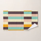 Colorful geometric pattern with vertical stripes  badhandtuch set (Handtuch)